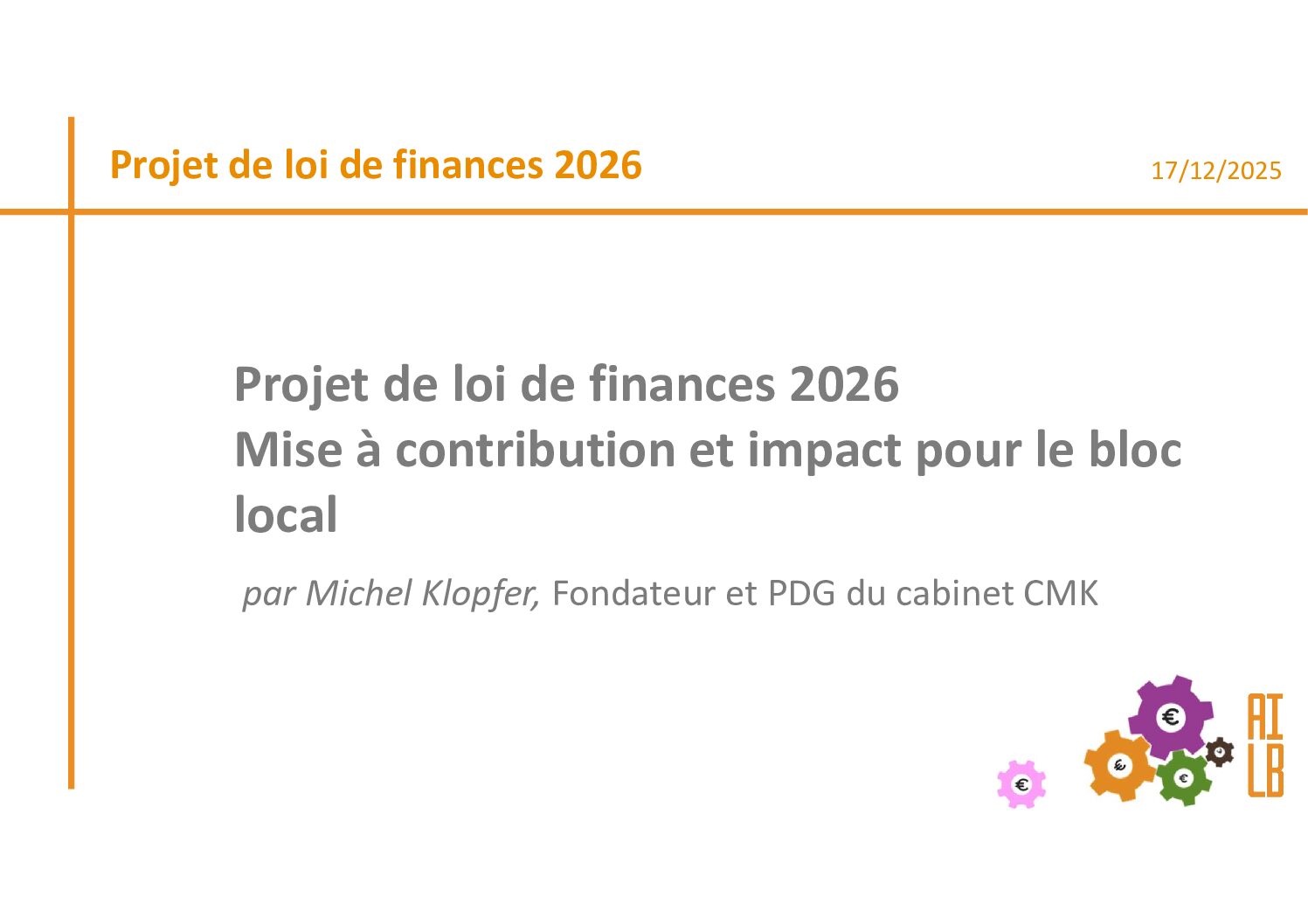 Présentation M. Klopfer